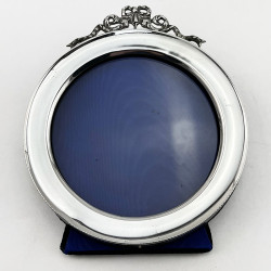 Round Chester Sterling Silver Edwardian Photo Frame