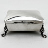 Smart Antique Sterling Silver Rectangular Jewellery or Trinket Box