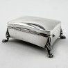 Smart Antique Sterling Silver Rectangular Jewellery or Trinket Box