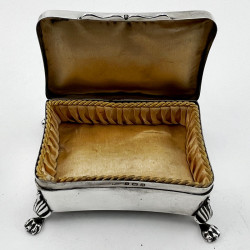Smart Antique Sterling Silver Rectangular Jewellery or Trinket Box