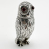 Beautiful Victorian Sterling Silver Owl Pepper Pot (1872)