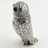Beautiful Victorian Sterling Silver Owl Pepper Pot