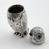 Beautiful Victorian Sterling Silver Owl Pepper Pot