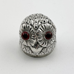 Beautiful Victorian Sterling Silver Owl Pepper Pot