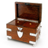 Late Victorian Oak and Silver Plate Tea Caddy by John Grinsell