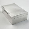 Superb Quality Plain Sterling Silver Cigarette or Trinket Box (1975)