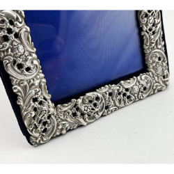 Late Victorian Walker & Hall Sterling Silver Photo Frame