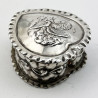 Victorian Sterling Silver Ring or Trinket Box