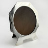Stylish Plain Sterling Silver Photo Frame with Circular Window (1918)