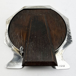 Stylish Plain Sterling Silver Photo Frame with Circular Window