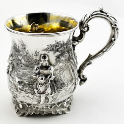 Beautiful Victorian Sterling Silver Christening Mug (1843)