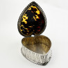 Nathan & Hayes Heart Shape Sterling Silver and Tortoiseshell Jewellery Box