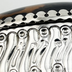 Nathan & Hayes Heart Shape Sterling Silver and Tortoiseshell Jewellery Box