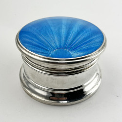 Blue Guilloche Enamel Dressing Table Box (1930)