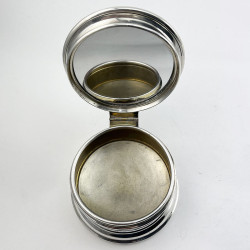 Blue Guilloche Enamel Dressing Table Box