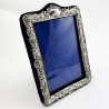 Edwardian Sterling Silver Photo Frame with Blue Velvet Back (1901)