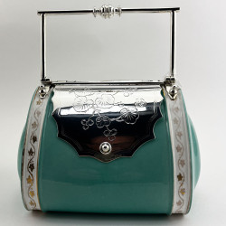Rare and Unusual Spode Porcelain and Silver Plated Biscuit Box
