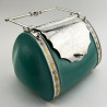 Rare and Unusual Spode Porcelain and Silver Plated Biscuit Box