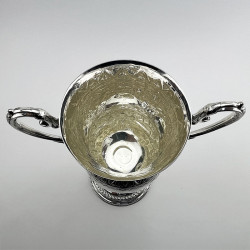Decorative Victorian Silver Plated Trophy Cup