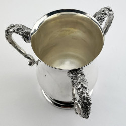 Unusual Edwardian Silver Plated Three Handle Loving Cup