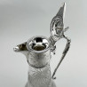 Beautiful Victorian Fern Engraved Silver Plated Claret Jug