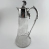 Beautiful Victorian Fern Engraved Silver Plated Claret Jug
