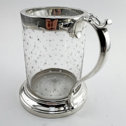 Victorian Glass and Silver Plated Mug