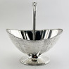 Elegant Victorian Silver Plated Swing Handle Sugar Basket (c.1890)