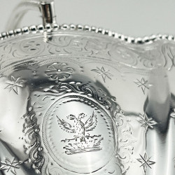 Elegant Victorian Silver Plated Swing Handle Sugar Basket