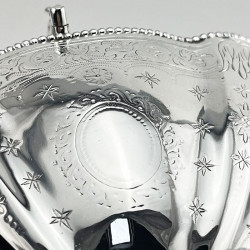 Elegant Victorian Silver Plated Swing Handle Sugar Basket