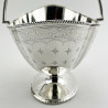 Elegant Victorian Silver Plated Swing Handle Sugar Basket