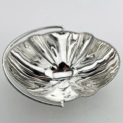 Elegant Victorian Silver Plated Swing Handle Sugar Basket