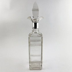 Edwardian Silver Neck Decanter with Matching Stopper (1906)