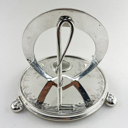 Unusual Equestrian Victorian Silver Plated Desk Inkstand