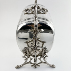 Victorian Fenton Brothers Silver Plated Folding Biscuit Box