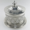Oval Victorian Silver Plated Biscuit or Trinket Box (c.1890)