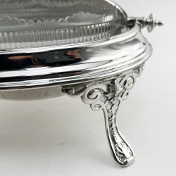 Victorian Silver Plated Revolving Lidded Butter or Preserve Dish