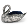 Antique Edwardian Silver Swan Pin Cushion