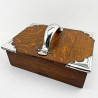 Mappin & Webb Sterling Silver and Oak Cigar or Trinket Box (1899)