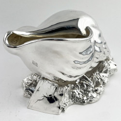 Victorian Silver Plated Conch Shell Spoon Warmer