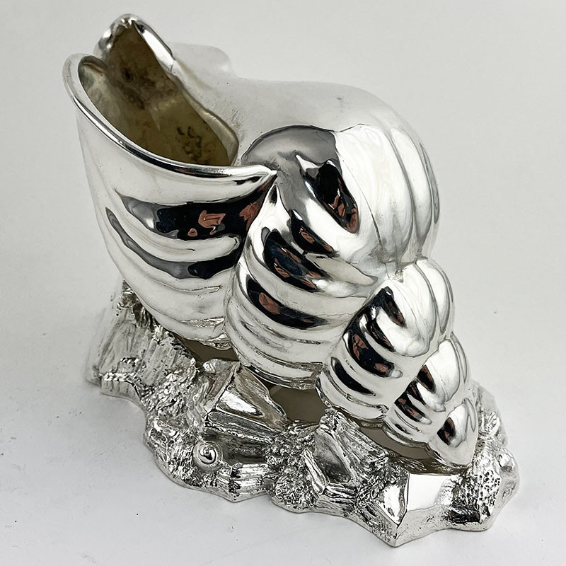 Victorian Silver Plated Conch Shell Spoon Warmer (c.1890)