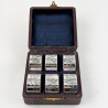 Boxed Set of Six Aesthetic Movement Engraved Silver Plated Napkin Rings (c.1895)