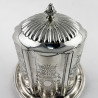 Shaped Circular Victorian Silver Plated Biscuit or Trinket Box