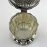 Shaped Circular Victorian Silver Plated Biscuit or Trinket Box
