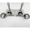 Elegant Pair of Edwardian 29.2cm (11.5") Sterling Silver Candlesticks