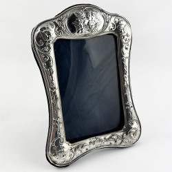 Victorian Sterling Silver Photo Frame Embossed with Reynolds Angels (1897)