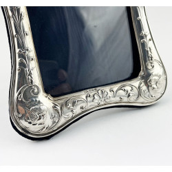 Victorian Sterling Silver Photo Frame Embossed with Reynolds Angels