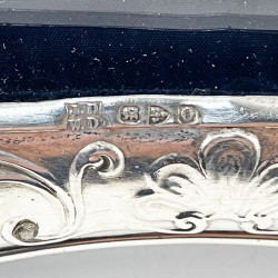 Victorian Sterling Silver Photo Frame Embossed with Reynolds Angels