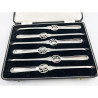 Superior Boxed Set of Six Silver Plated Lobster Picks