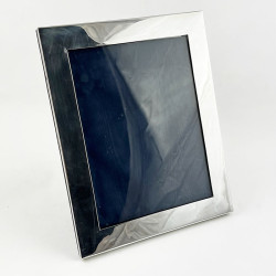 Edwardian Sterling Silver Photo Frame with Black Leather Back (1905)